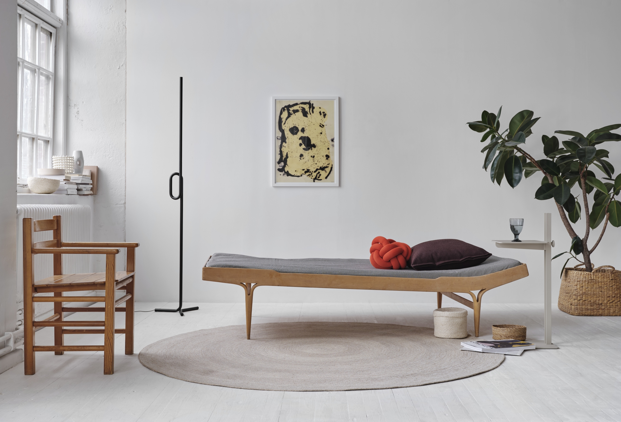 Rug Ella white/natural d220cm