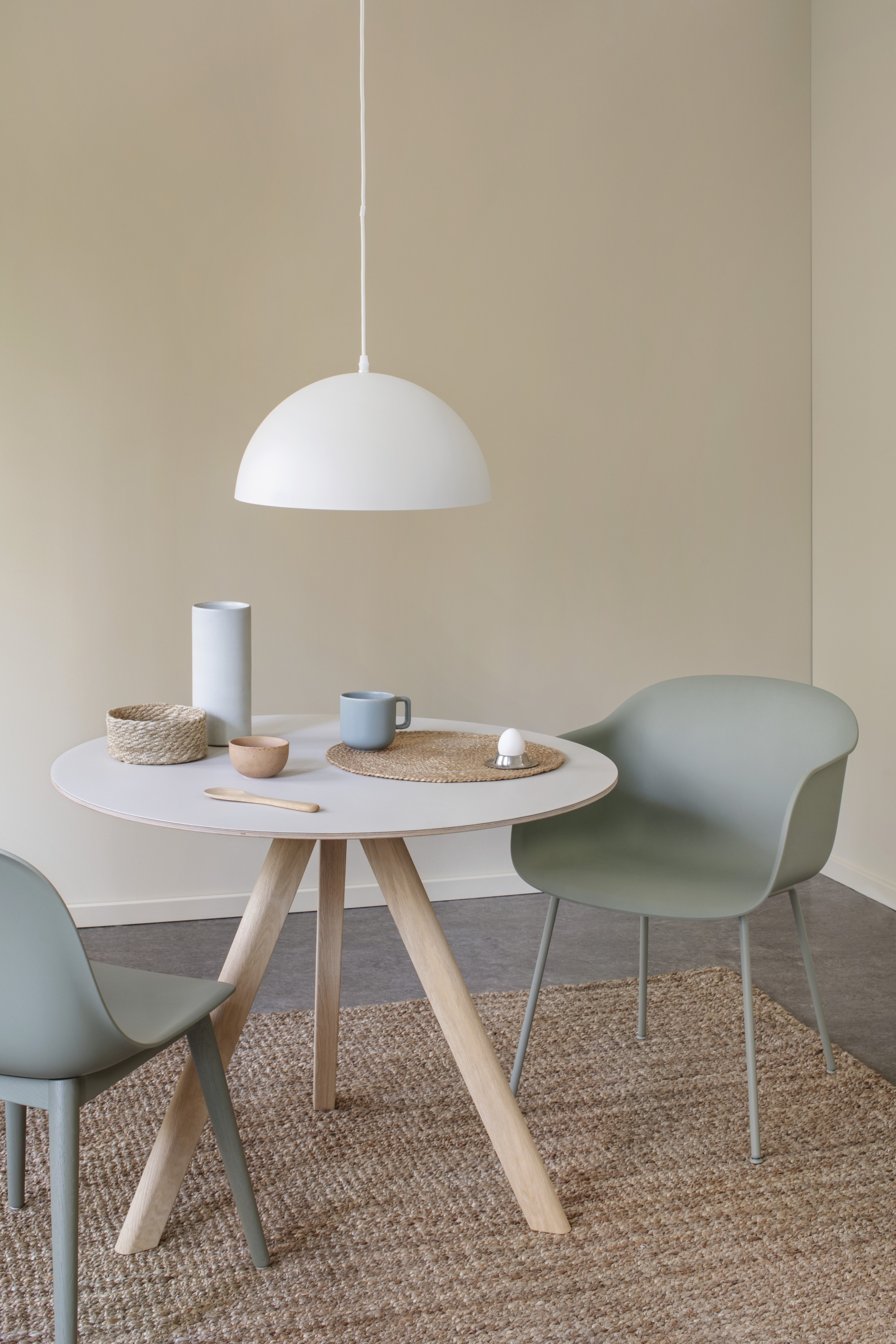 Bordstablett natur matta Freja naturgrå