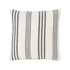 Randig mörkgrå kudde av återvunnen PET