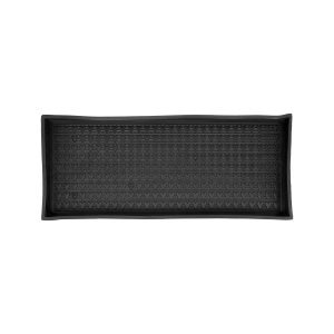 Svart stövelbricka av gummi med design Hjärtan