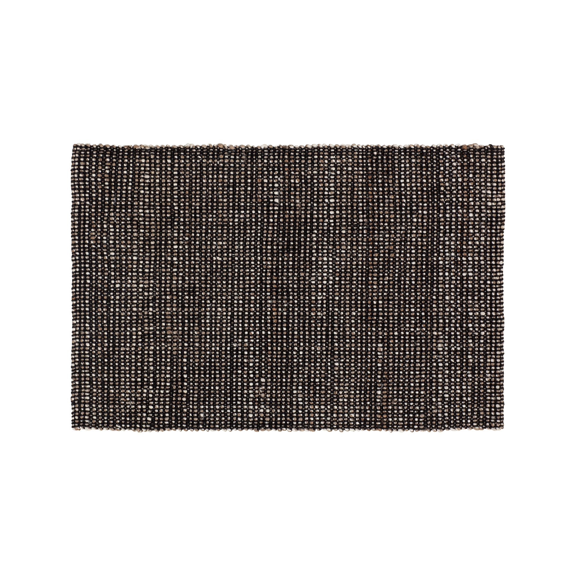 Svartmelerad dörrmatta Filip av jute