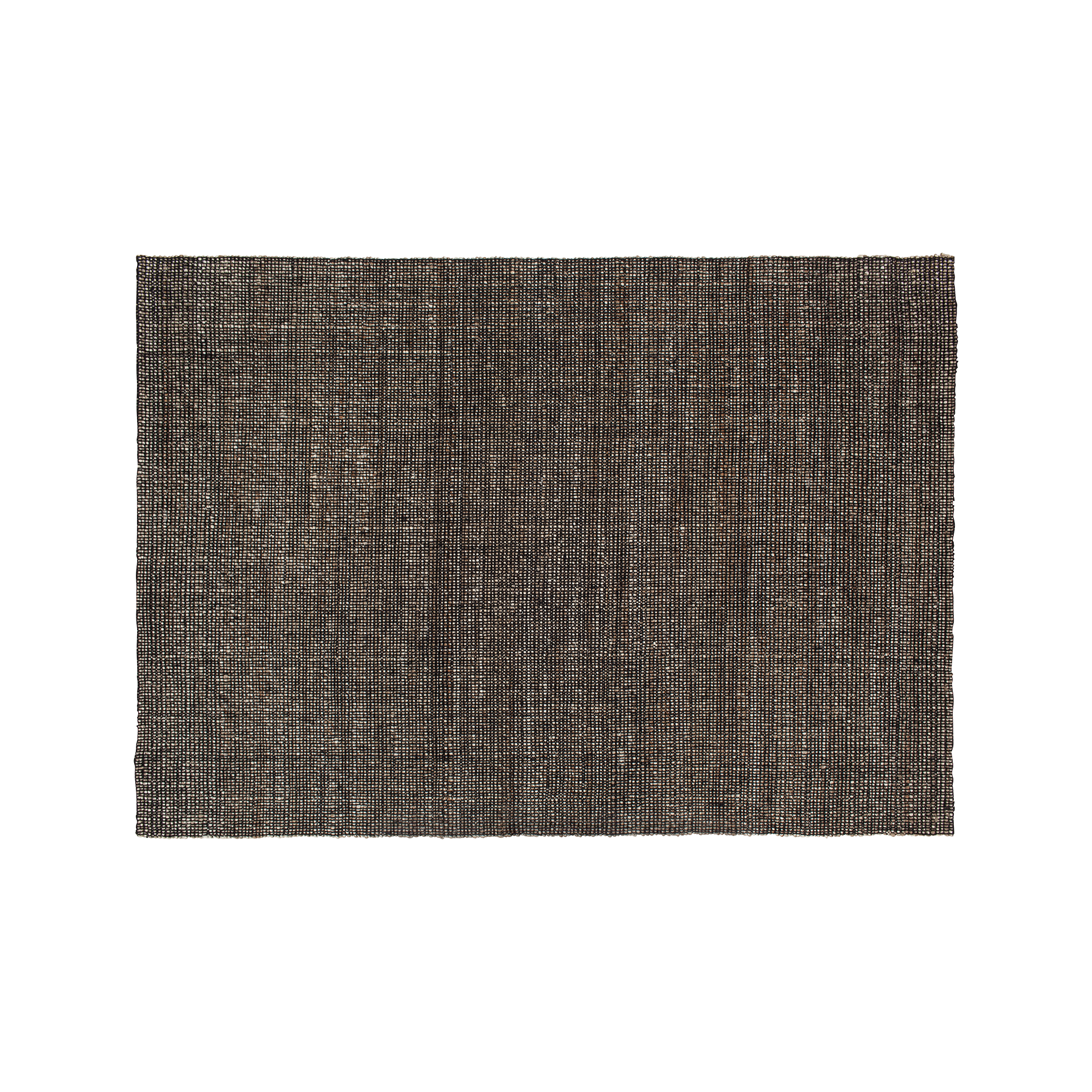 Svartmelerad stor matta Filip av jute 