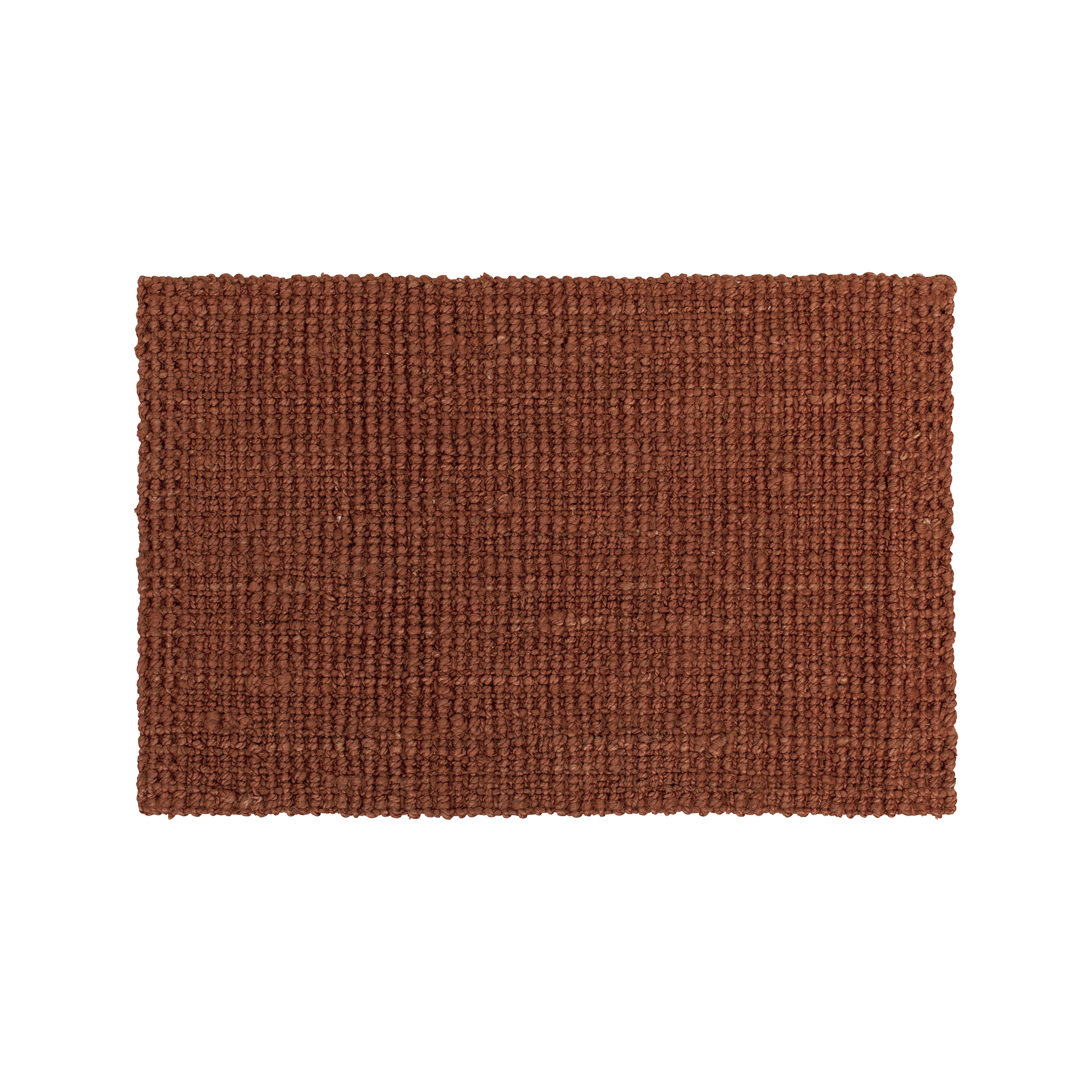 Roströd dörrmatta Julia av jute