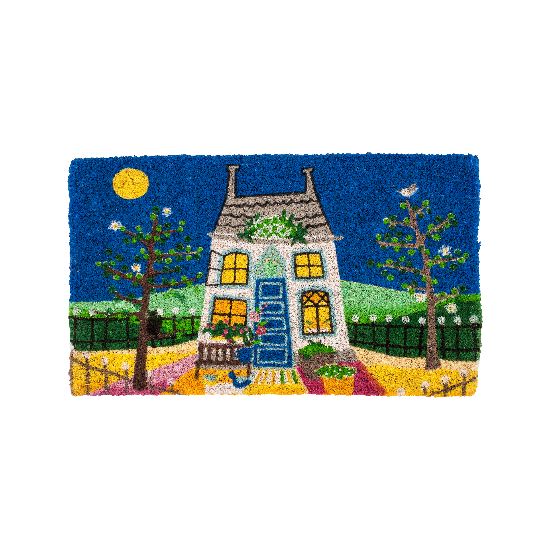 Doormat Solskenshus, made of coir