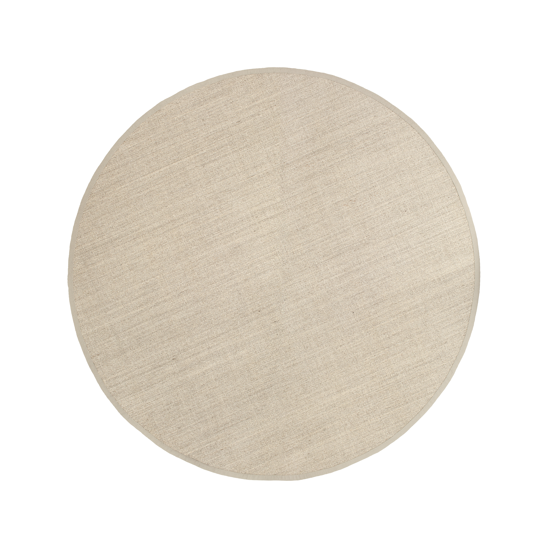 Sandmelerad rund matta d250cm Jenny av sisal