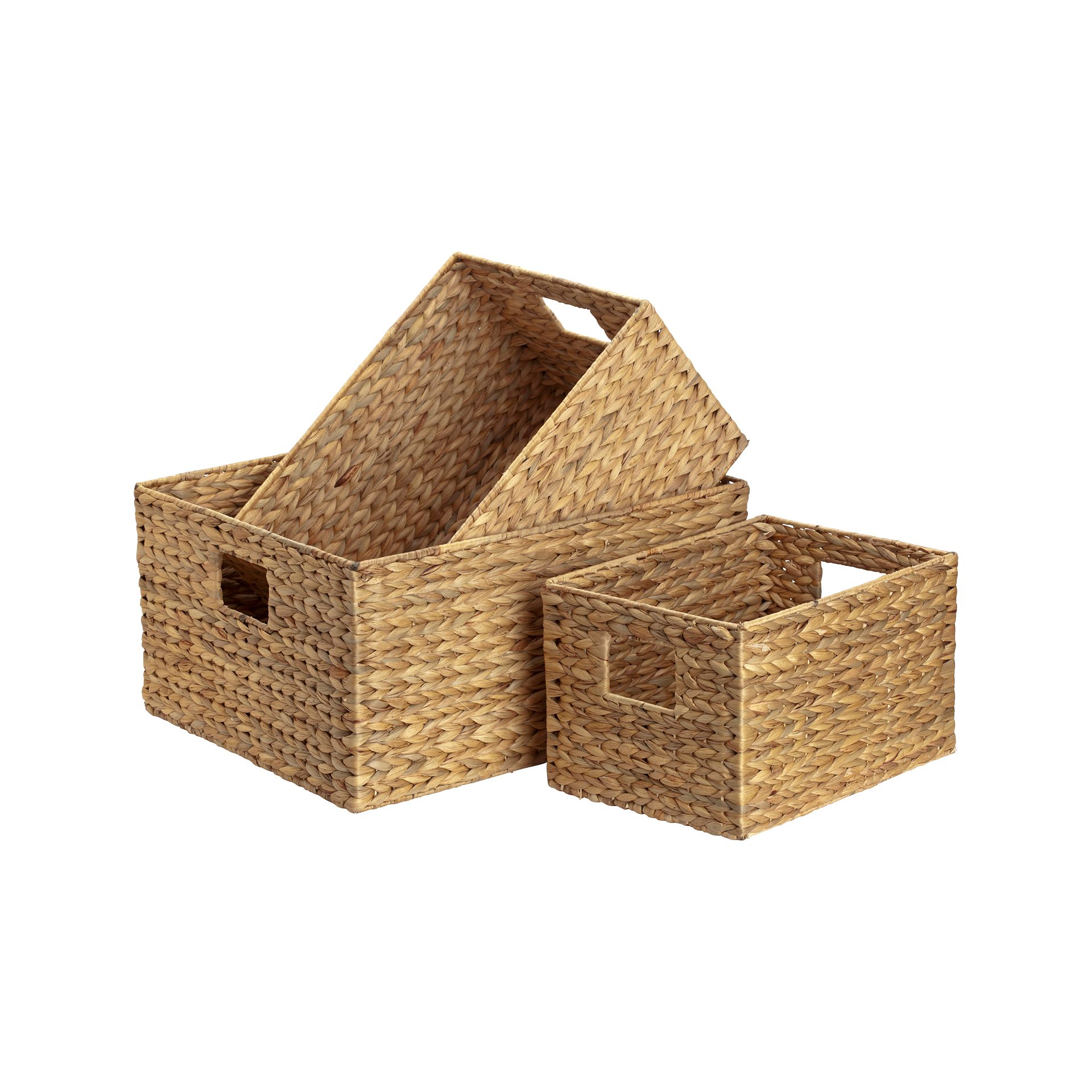 Stor rektangulär back Lily i vattenhyacint S/3