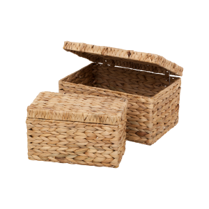 2st boxar med lock av vattenhyacinth