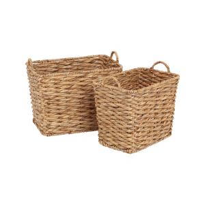 2st rekatngulära twistade korgar av vattenhyacinth