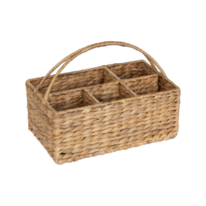 Bordskorg med fack av vattenhyacinth