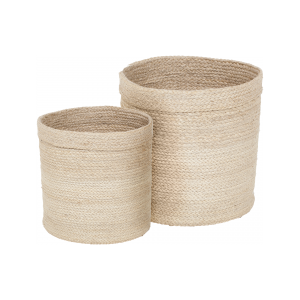 2st stora runda jutekorgar Elin vit