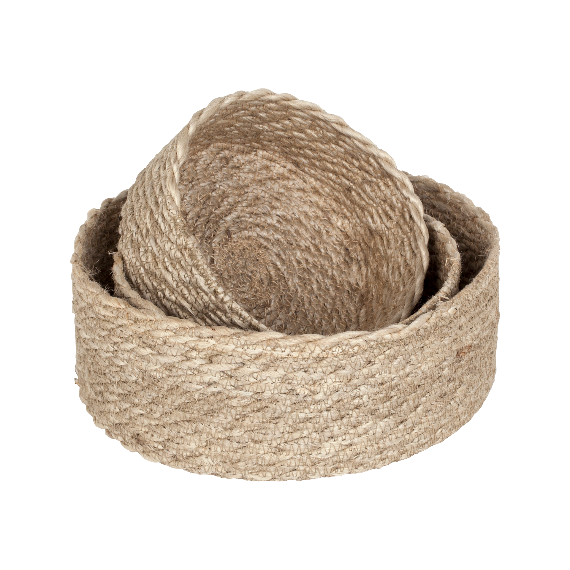 Bread basket twist Elin nat.grey S/3