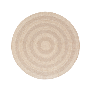 Rund stor jutematta Ella vit-natur