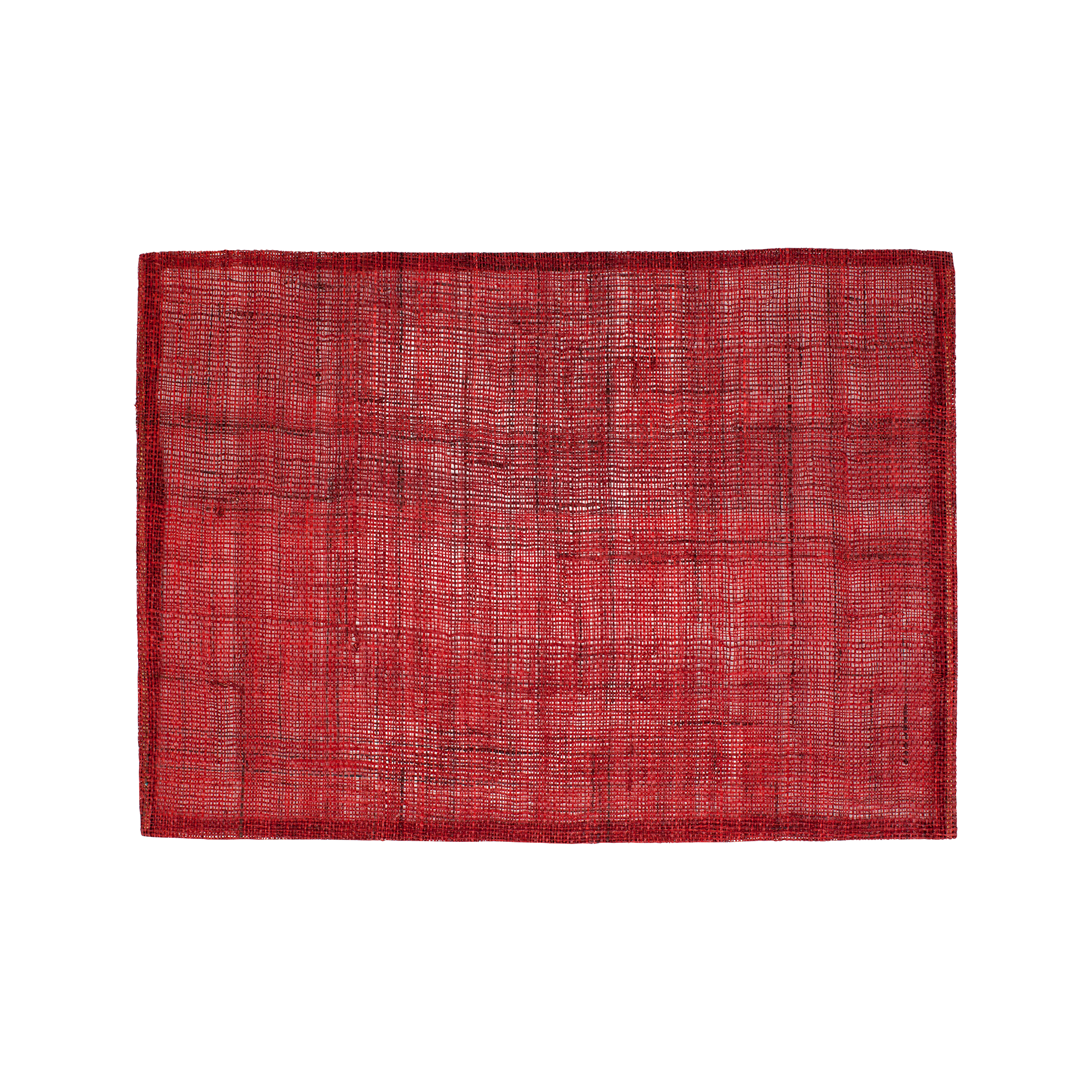 Mörkröd rektangulär linnetablett Linnea