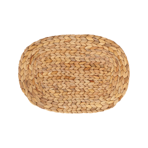 Oval flätad bordstablett av vattenhyacinth