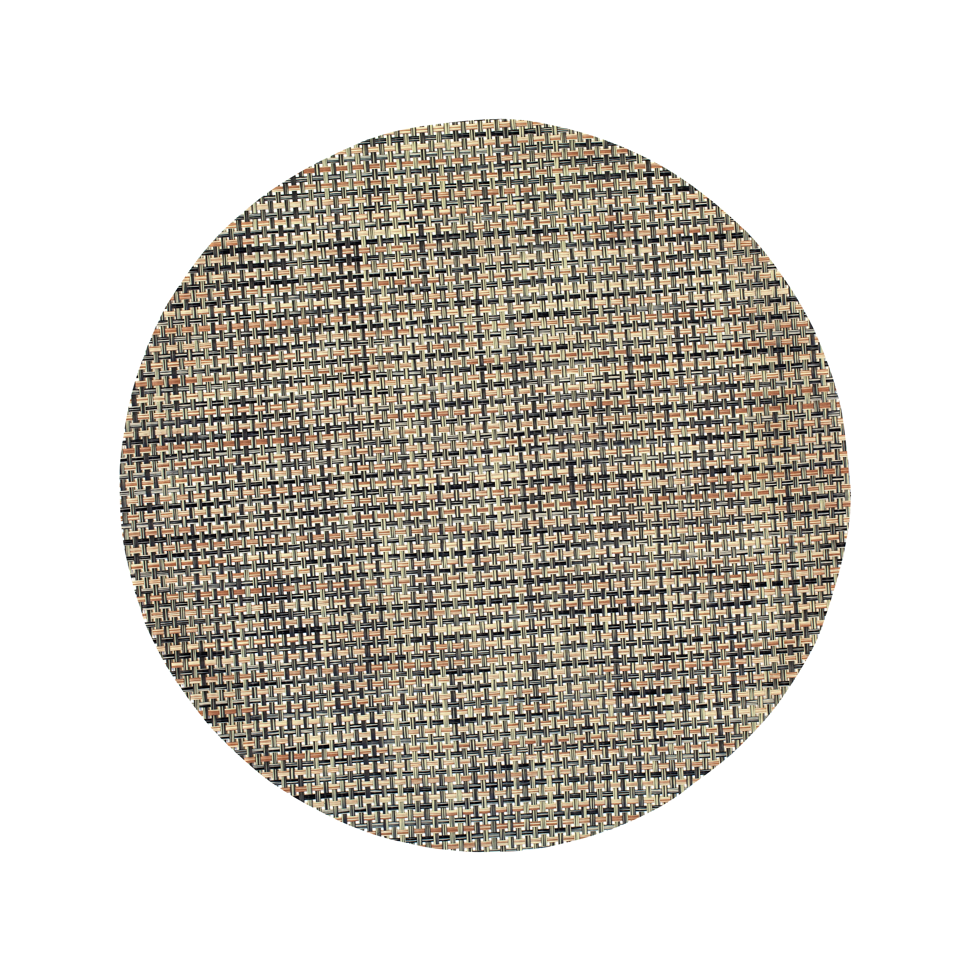 Stråmelerad rund bordstablett Sture av syntet