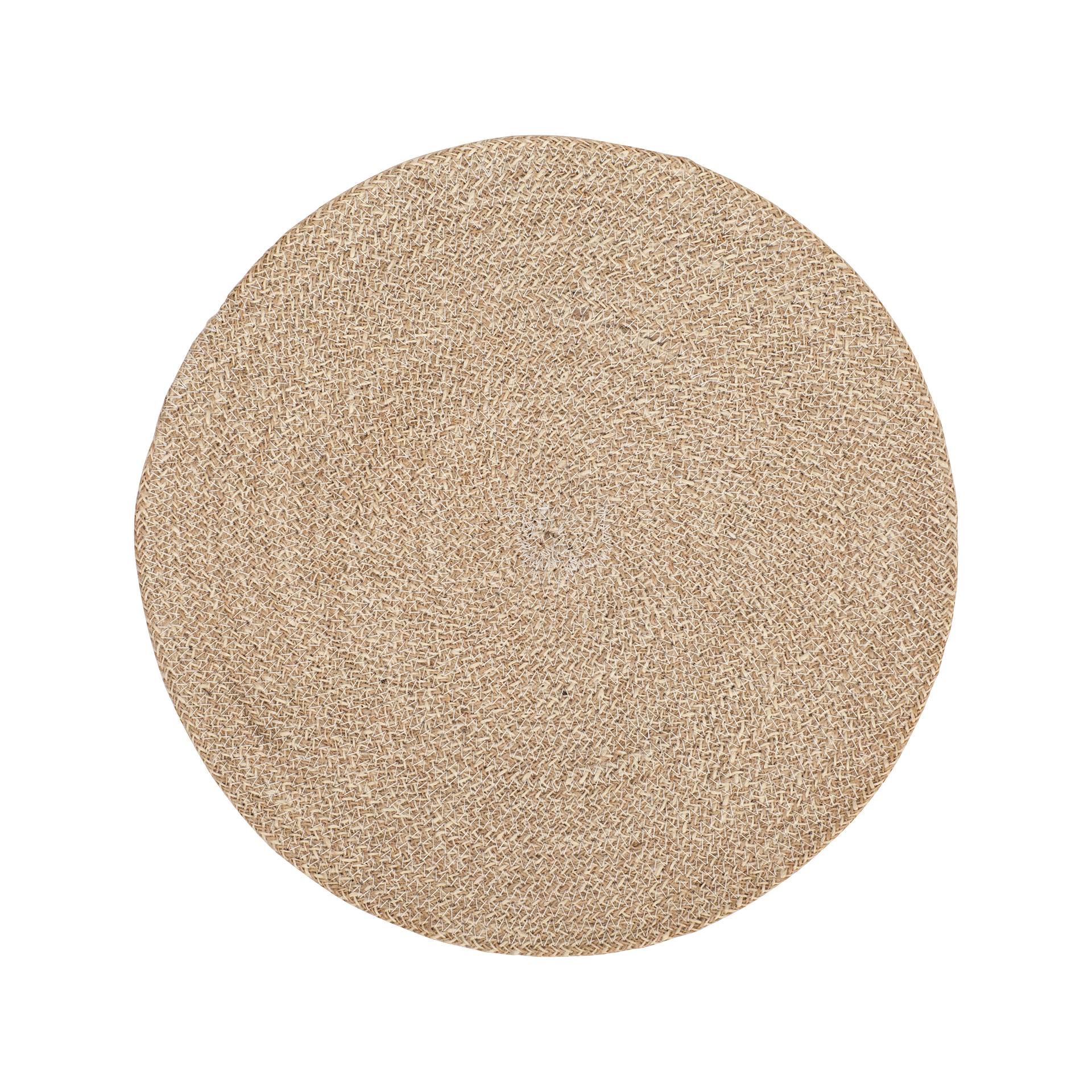 Rund bordstablett Ella vit/natur av jute