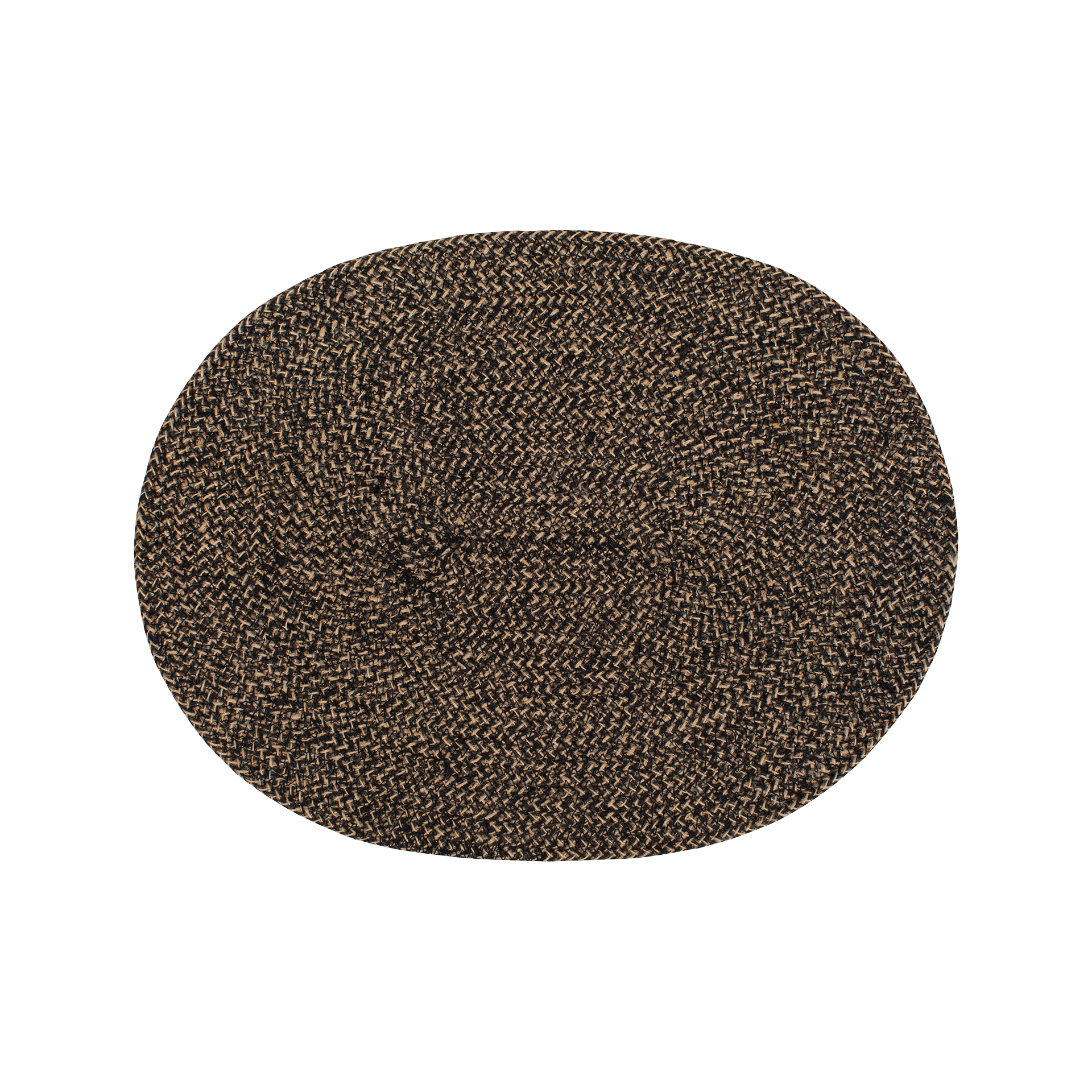 Placemat Ella black/natural oval