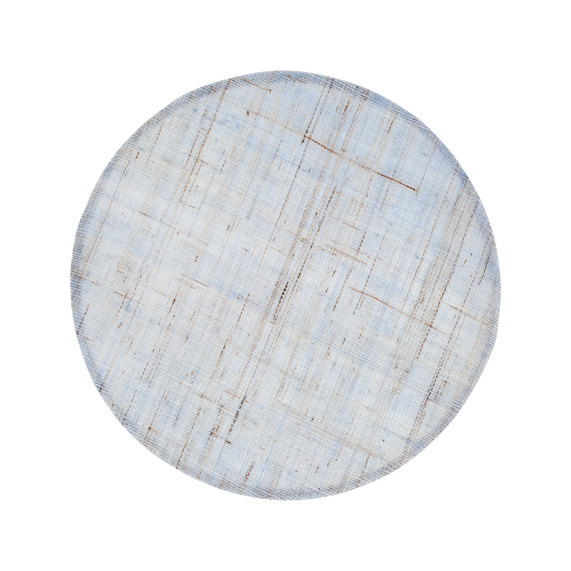 Ljusblå rund linnetablett Linnea
