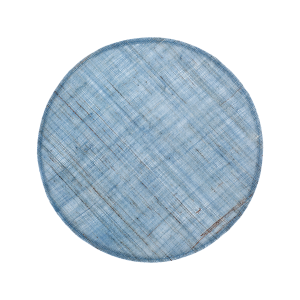 Himmelsblå rund bordstablett av lin