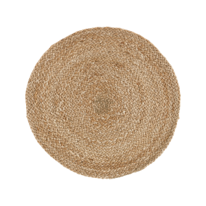Rund bordstablett av naturfärgad jute