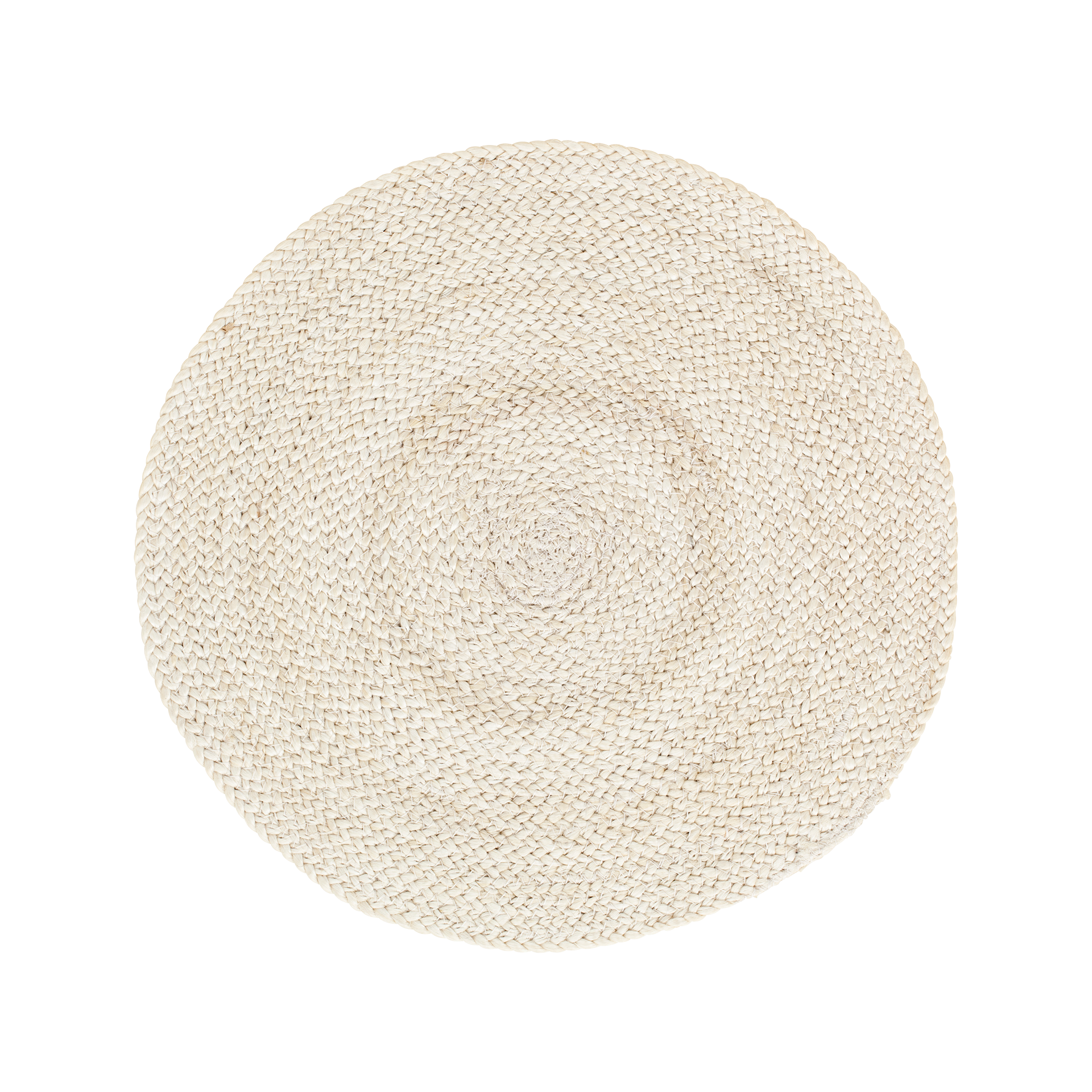 Rund bordstablett Elin vit av jute