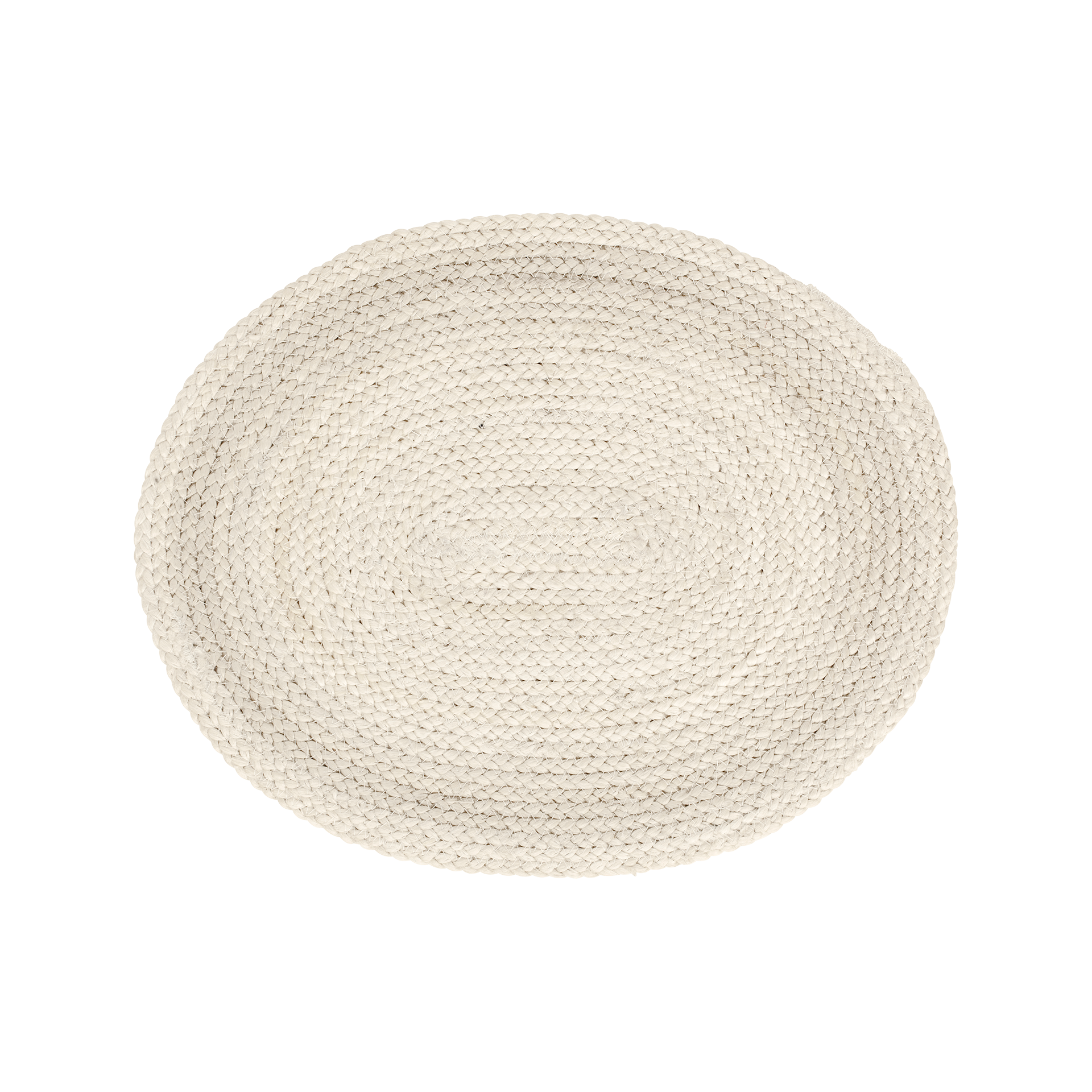 Oval bordstablett Elin vit av jute