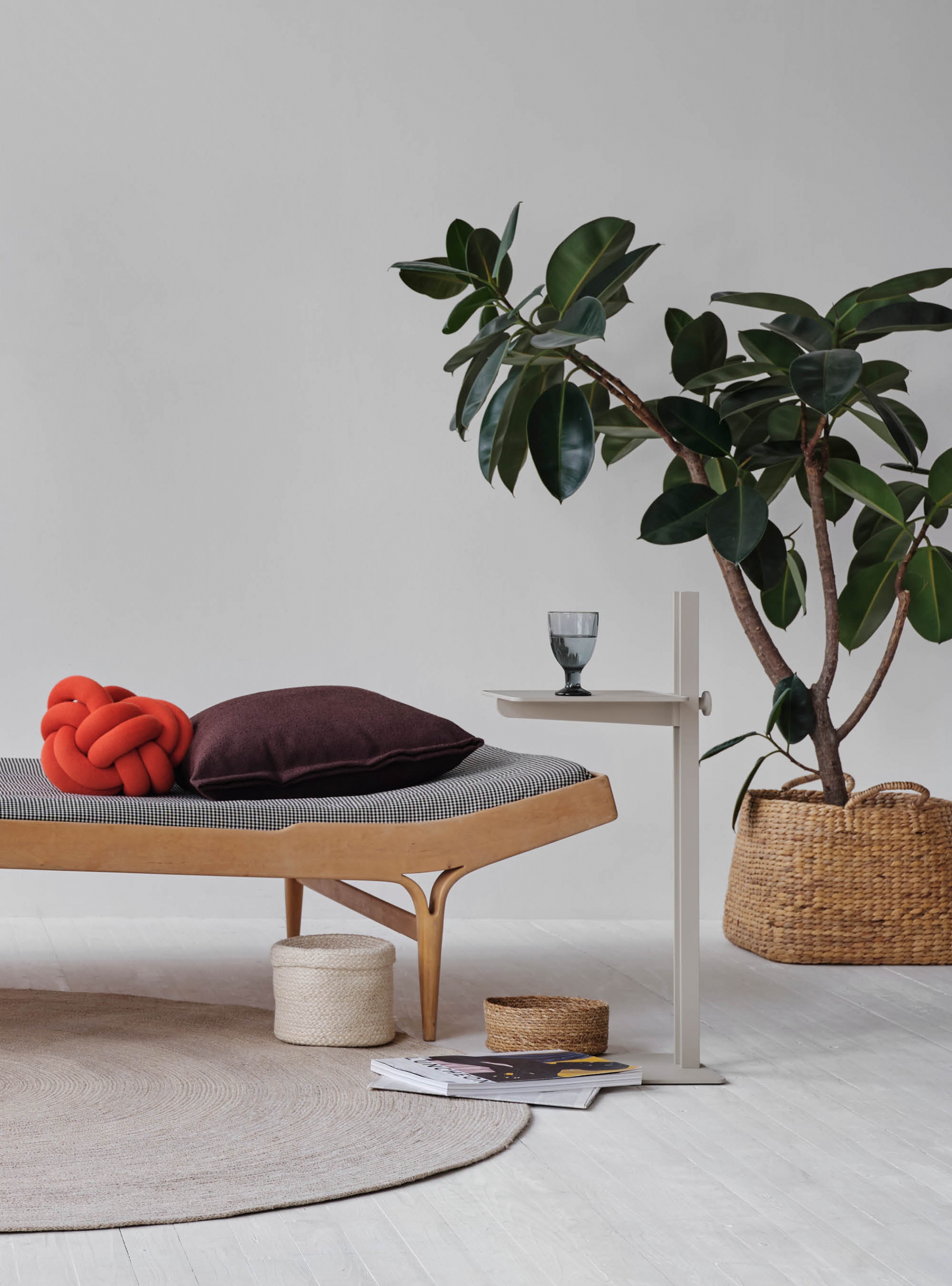 Basket square frameless Lily natural S/2